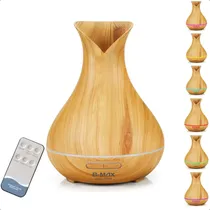 Comprar Difusor De Oleos Essenciais Ultrassonico Aromaterapia 400ml Cor Marrom-claro