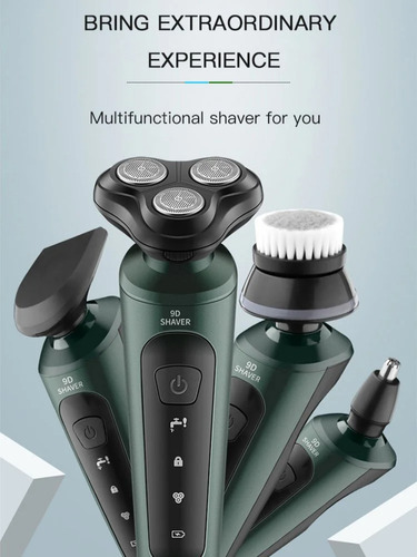 Razor Shaver Long Life Clean Shave 3 En 1, Color Verde Oscur
