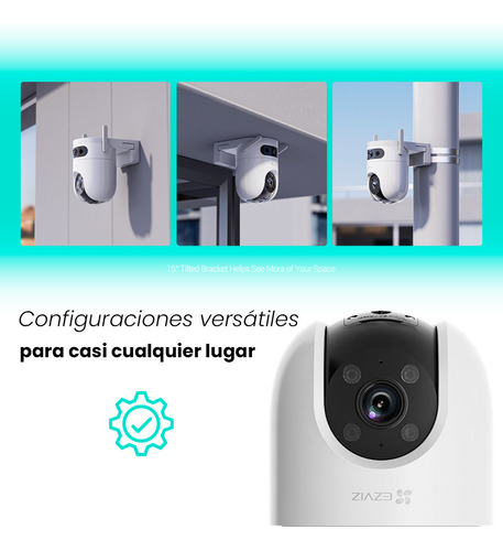 Ezviz Kit De Videovigilancia Cronos Cámara Cs-h9c-plus-256 + Micro Sd 256gb Pt Doble Lente 10 Mp H9c Detección Humana Y Vehículo Visión Nocturna A Color Sirena Y Luz Estroboscópica Audio Bidireccional