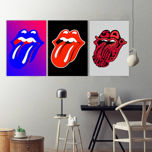 Set Cuadros Rolling Stones Decorativos En Canvas Rock Musica