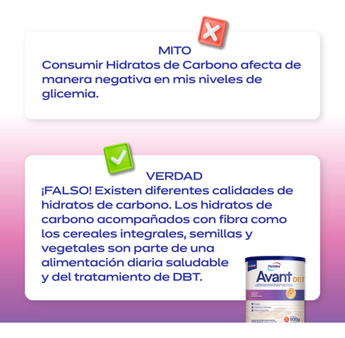 2 Leche Polvo Purisima Avant Dbt 800g Tratamiento Diabetes