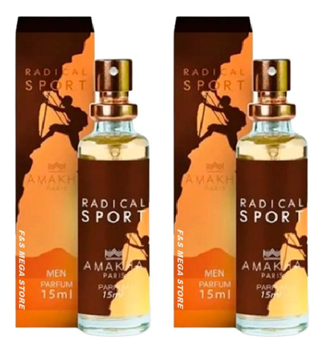 Kit 2 Perfume Radical Sport Masculino Amakha Paris Bolso