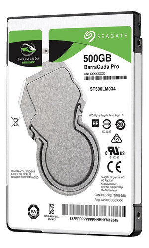 Disco rígido interno Seagate Barracuda Pro ST500LM034 500GB