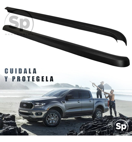 Imagen 8 de 9 de Jinetes Molduras Para Batea Ranger 2021 Protector Cubre Caja