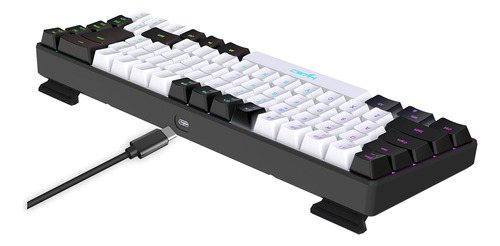 Teclado Rgb Gaming V200 Streamer Hxsj Mini K68 Mecánico