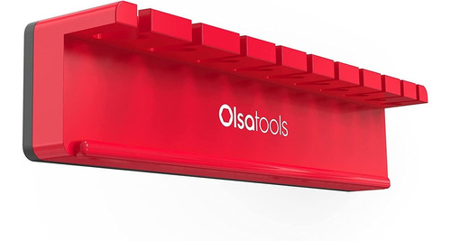 Soporte Magnetico Para 10 Llaves Inglesas. Rojo