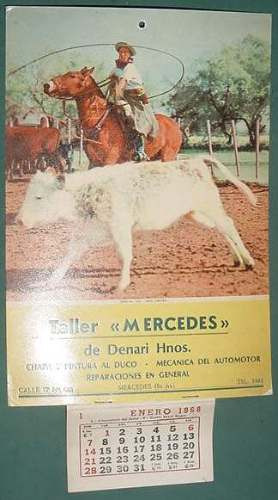 Almanaque Criollo 1968 Taller Mercedes Lazo Certero Rural