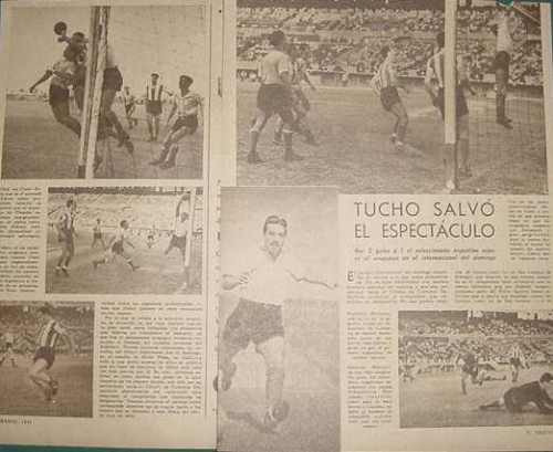 Clipping Futbol 1947 Seleccion Argentina Vs Uruguay 5 Pgs