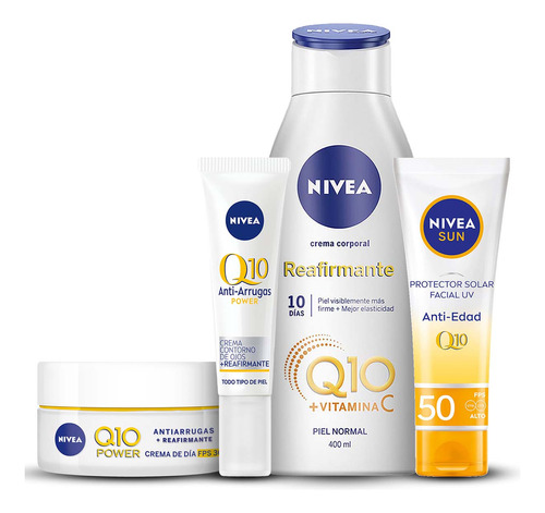 Kit Completo Rutina Anti-edad Nivea Q10 Cara Y Cuerpo