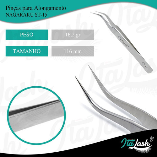 Pinza de extensión de pestañas Nagaraku St-15