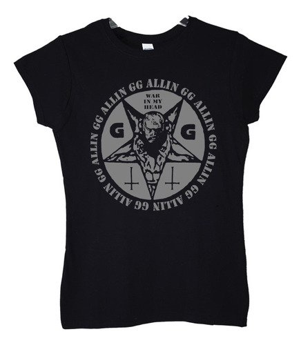 Polera Mujer Gg Allin War In My Head Punk Abominatron