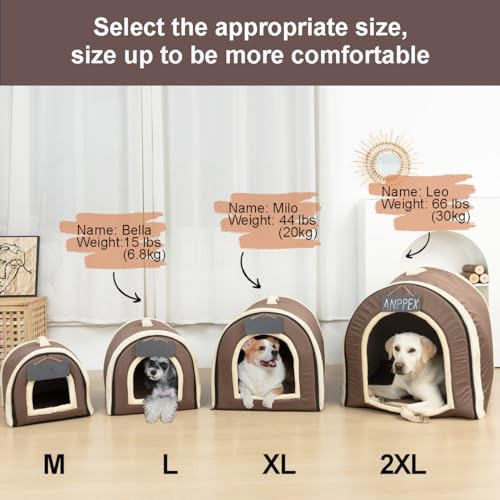 Cama Para Perros Cubierta Lavable 2 En 1 Tamaño L