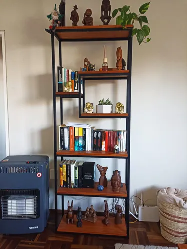 comprar Estanteria Biblioteca Estilo Industrial Hierro Madera Finger