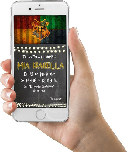 Harry Potter Tarjeta Invitación Digital Imprimible Whatsapp