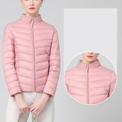 Chaqueta Moderna Para Mujer Con Cuello Alto Y Cremallera Par