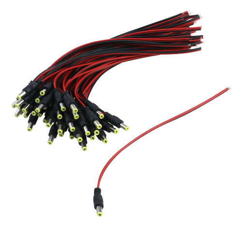 Antrader 50 Conectores Macho De Cable De Alimentacion Cc Par