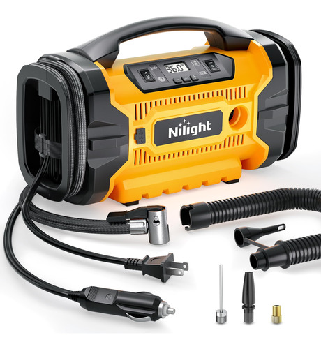 Nilight Compresor De Aire Portatil, Inflador De Neumaticos,