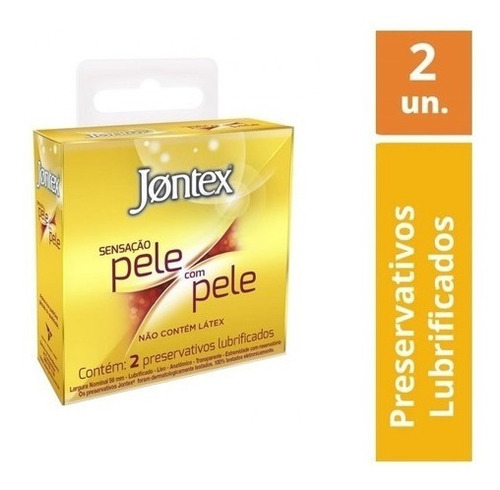 Camisinha Preservativo Jontex Pele Com Pele Pacote C/ 2 Un