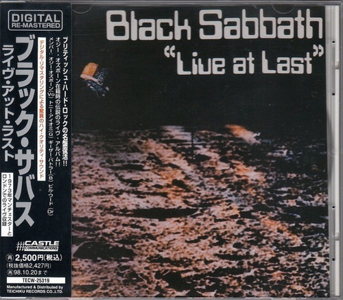 Black Sabbath Live At Last Cd  Jap Usado Obi Musicovinyl