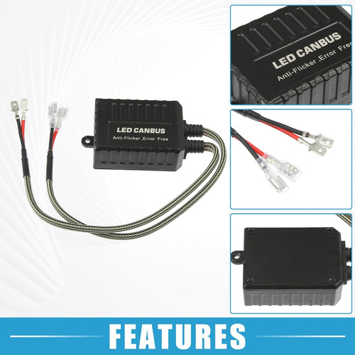 Decodificador Led Para Faros Canbus C20 H1 H3 - Plástico Neg