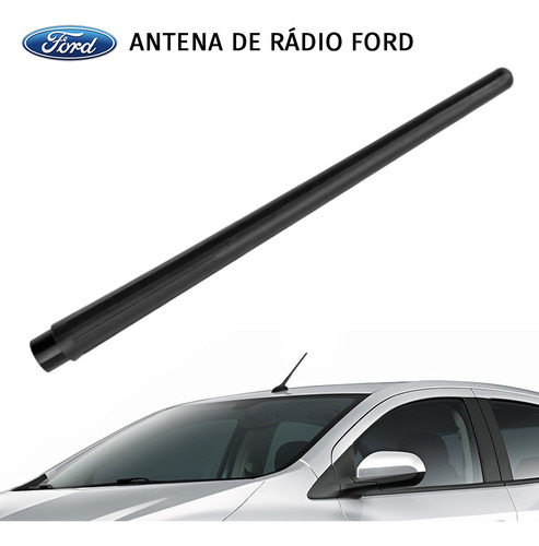 Antena De Teto Receptor Ford Haste Lisa Rádio Antico Preto