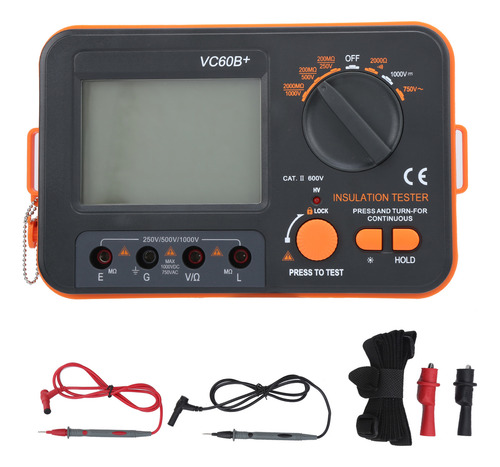 Medidor De Resistencia Ligero Vc60b+ Con Megóhmetro Y Alarma