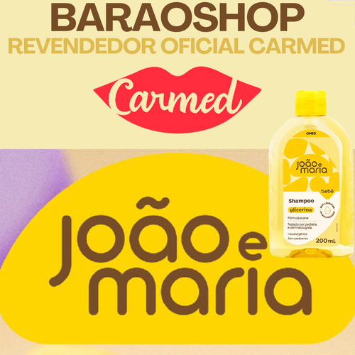 Kit 3 João & Maria Shampoo Glicerina Bebê Rn 200ml Limpeza