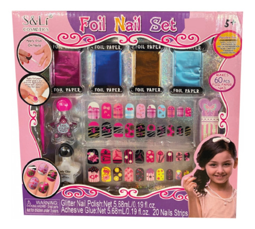 Kit Decora Tus Uñas Estilista De Manicure Para Niñas