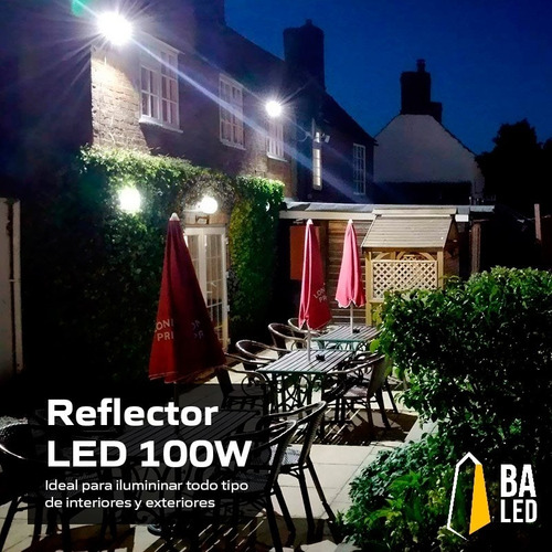 Imagen 6 de 10 de Reflector Led 100w Multiled Alta Potencia Foco Luz Exterior