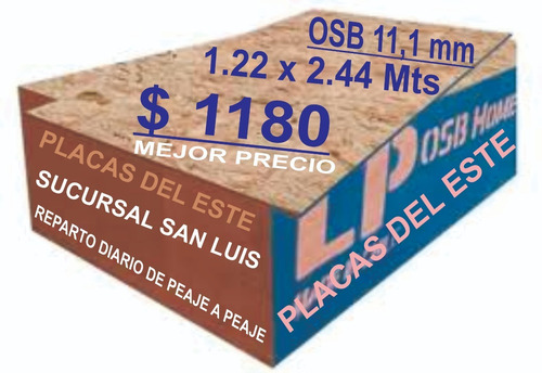 Imagen 4 de 4 de Chapon Tablero Osb 8 Mm Mejor Precio Contado Placas Del Este