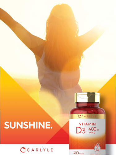 Suplemento De Vitamina D Carlyle, Vitamina D3, 400 Comprimid