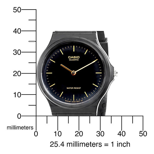 Reloj Casio Mq24 Series Quartz Analógico Para Hombre Negro/d