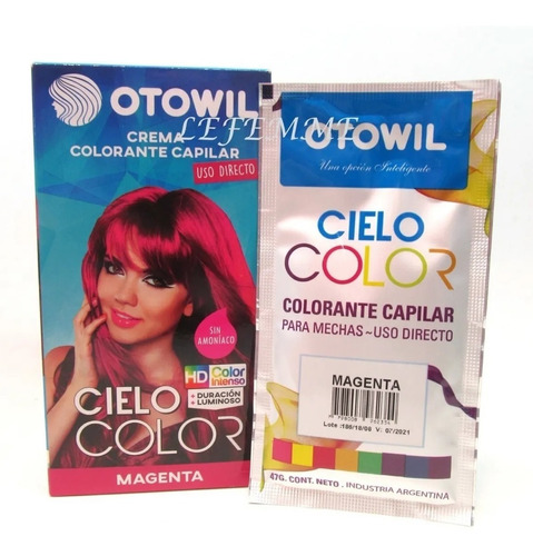 Otowil Tintura Cielo Color Fantasia Magenta X Sobre