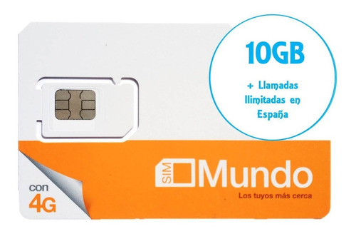 Chip Sim Orange Europa Y España Internet 10gb + Llamadas