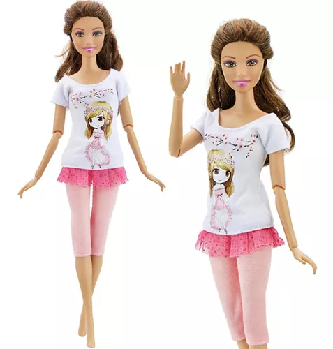 Roupa P/ Boneca Barbie + 2 Sapatos * Roupinha Sapatinhos 33f