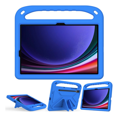 Funda Eva Con Asa Azul Para Samsung Galaxy Tab S9+