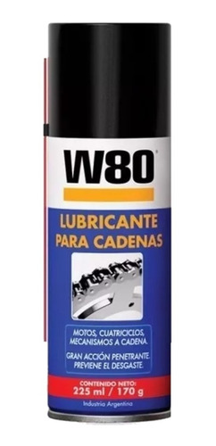 Lubricante W80 Cadenas: Motos Cuatriciclos Bicicletas 225ml