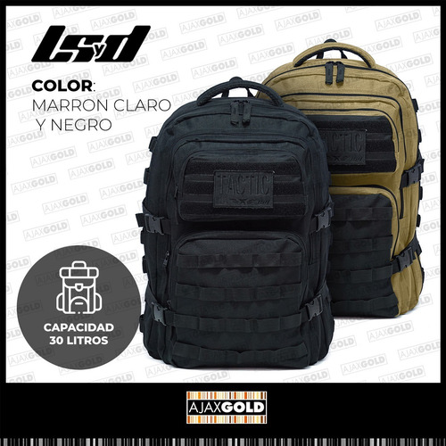 Imagen 6 de 7 de Mochila Tactica Asalto Camping Acolchonada Urbana Militar
