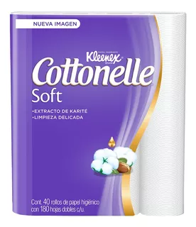 Papel Higiénico Kleenex Cottonelle Soft Pack 40 Rollos