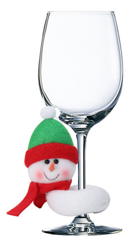 Bbb Copa Vino Navidad Abrazando A Papá Noel Decoración
