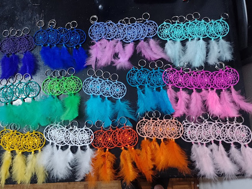 Atrapasueños Llaveros 5cm 1 Pluma Pack X 10