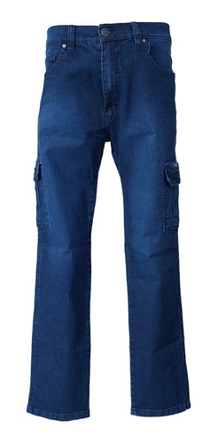 Calça Jeans Masculina  Bolso Nas  Pernas Cós Cinto 38 Ao 56