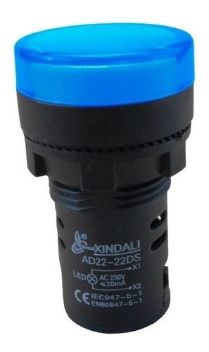 Luz Piloto Led 22mm Azul 220v.ad22-22ds(a)