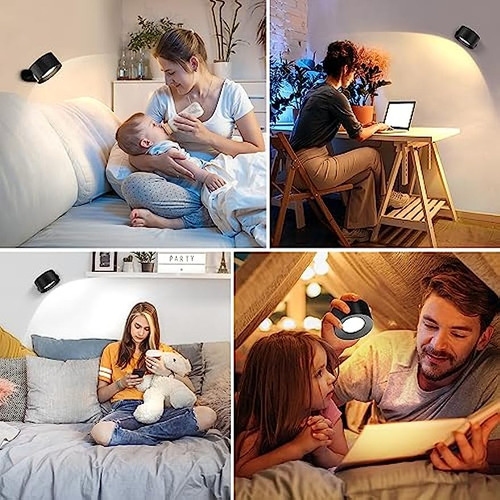 A Aplique De Pared Interior Regulables Moderno 360° De