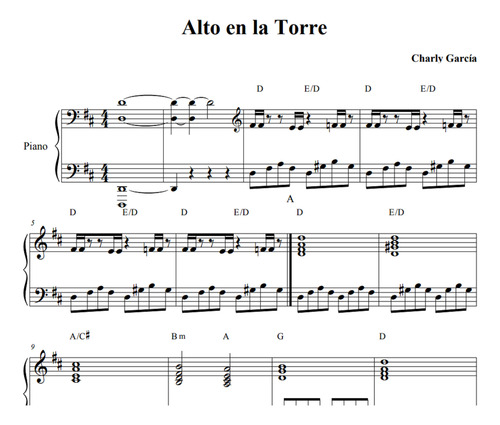 Charly García Para Piano 10 Partitura Serú Giran Sui Generis