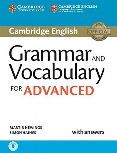 Libro: Grammar And Vocabulary Advanced +key+cd. Vv.aa. Cambr