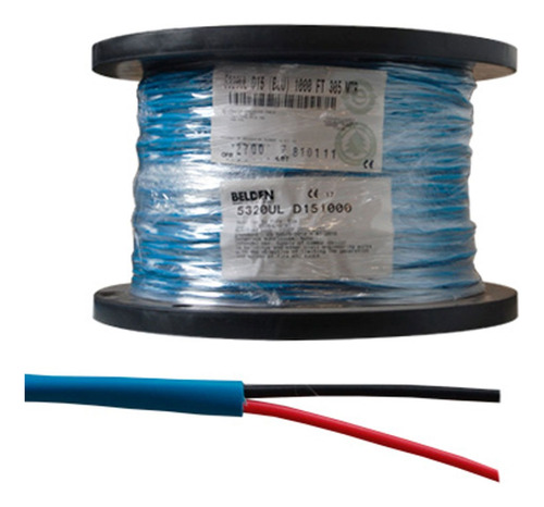 Cable Belden Azul 2 Conductores 18awg 305m Cobre Multifilar