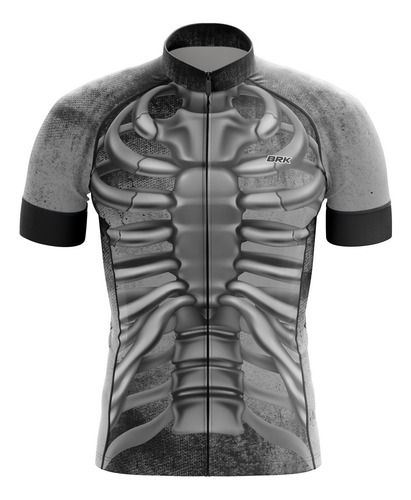 Imagem 1 de 3 de Camisa Camiseta Bike Masculina Brk Esqueleto Com Uv50+