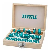 Comprar Pack 12 Fresas Para Router Total - Encastre 8mm, Caja Madera