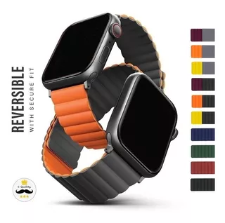 Malla Correa Silicona Reversible Compatible Con Apple Watch